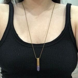 Brandy Melville Crystal Bullet Necklace
